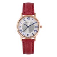 Women Wrist Watch, PU Leather, with Glass & 304 Stainless Steel & Zinc Alloy, Round, rose gold color plated, fashion jewelry & Chinese movement & for woman Approx 233 mm [