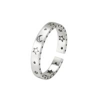 Sterling Silver Finger Ring, 925 Sterling Silver, Antique finish, fashion jewelry & for woman, silver color, US Ring 