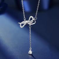 Zinc Alloy Necklace, with 5cm extender chain, fashion jewelry & micro pave cubic zirconia Approx 45 cm [