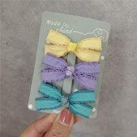 Children Hair Clip, Polyester, Girl & three pieces & fashion jewelry, 6cm [