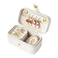 Multifunctional Jewelry Box, PU Leather, with Velveteen, portable & Mini & dustproof [