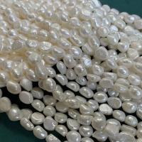 Keshi Cultured Freshwater Pearl Beads, DIY, white, 9-10mm, Approx 