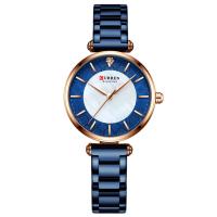 Bracelets de montre pour femmes, alliage de zinc, avec verre organique & Acier inoxydable 304, Résistant à l’eau de vie & mouvement japonais, plus de couleurs à choisir Environ 22 cm, Vendu par PC