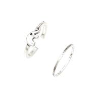 Zinc Alloy Toe Ring, silver color plated, 2 pieces & fashion jewelry & for woman, silver color, 14mm 