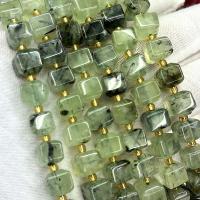 Prehnit-Perlen, Prehnit, Quadrat, DIY & facettierte, grün, 8mm, Länge:ca. 39 cm, verkauft von Strang