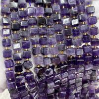 Natürliche Amethyst Perlen, Quadrat, DIY & facettierte, violett, 8mm, Länge:ca. 39 cm, verkauft von Strang