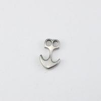 Stainless Steel Ship Wheel & Anchor Pendant, 304 Stainless Steel, polished, DIY & double-hole, original color [