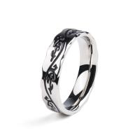 Titanium Steel Finger Ring, polished, fashion jewelry & Unisex original color, nickel, lead & cadmium free, 5mm [