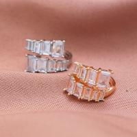 Cubic Zircon Brass Finger Ring, plated, fashion jewelry & micro pave cubic zirconia & for woman 