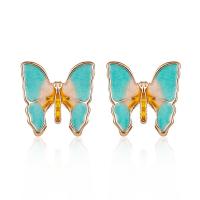 Zinc Alloy Stud Earring, Butterfly, plated, fashion jewelry & for woman, 12mm 