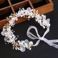 Headband, Zinc Alloy, with Plastic Pearl, handmade, for children & with rhinestone Approx 32.5 cm [