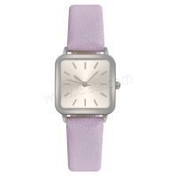 Women Wrist Watch, PU Leather, with Glass & 304 Stainless Steel & Zinc Alloy, Square, fashion jewelry & Chinese movement & for woman Approx 230 mm 
