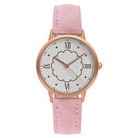 Women Wrist Watch, PU Leather, with Glass & 304 Stainless Steel & Zinc Alloy, Round, rose gold color plated, fashion jewelry & Chinese movement & for woman Approx 236 mm 