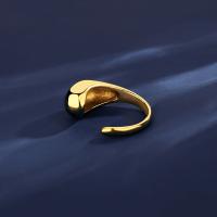 Anillo de dedo de acero Titanium de, Partículas de acero, Recubrimiento iónico al vacío, Joyería & para mujer, dorado, 9.6mm, Vendido por UD