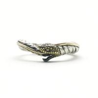 Anillo de dedo de latón, metal, Serpiente, chapado, Joyería & unisexo, color original, Vendido por UD
