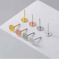 925 Sterling Silver Earring Post Component, plated 