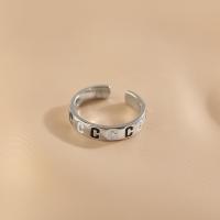 Brass Finger Ring, silver color plated, fashion jewelry & for woman, 17mm 