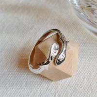 Палец кольцо-латунь, Латунь, плакирован серебром, ювелирные изделия моды & Женский, 17mm, продается PC[