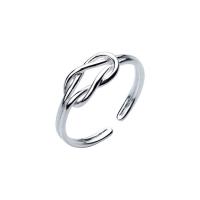 Палец кольцо-латунь, Латунь, плакирован серебром, ювелирные изделия моды & Женский, 17mm, продается PC