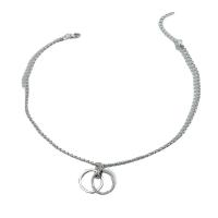Zinc Alloy Necklace, silver color plated, fashion jewelry & for woman, silver color cm [