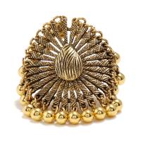 Bague en alliage de zinc, Placage de couleur d'or, bijoux de mode & pour femme, doré, 40*36mm, Vendu par PC[