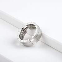 Titanium Steel Finger Ring, polished, fashion jewelry & Unisex original color, nickel, lead & cadmium free [