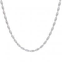 Sterling Silber Schmuck Halskette, 925er Sterling Silber, Modeschmuck & unterschiedliche Länge der Wahl & für Frau, Silberfarbe, 2mm, verkauft von PC