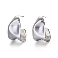 Sterling Silver Stud Earring, 925 Sterling Silver, fashion jewelry & for woman & frosted, silver color 