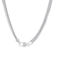 Sterling Silver Jewelry Necklace, 925 Sterling Silver, fashion jewelry & Unisex, silver color, 4.5mm Approx 45 cm 
