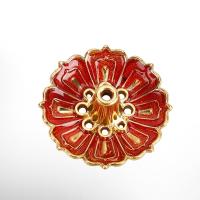 Zinc Alloy Incense Seat, Flower, plated, for home and office & durable 38mm 