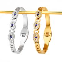 Stainless Steel Bangle, 304 Stainless Steel, plated, fashion jewelry & for woman & with rhinestone 7.8mm, Inner Approx 58mm 