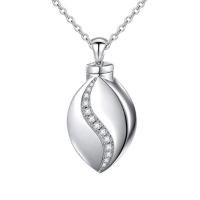 304 Stainless Steel Perfume Bottle Pendant, Vacuum Ion Plating, DIY & with rhinestone Approx 50 cm 