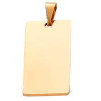 Stainless Steel Pendants, 304 Stainless Steel, Rectangle, Vacuum Ion Plating, DIY Approx 60 cm 