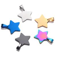 Stainless Steel Star Pendant, 304 Stainless Steel, Vacuum Ion Plating, DIY Approx 60 cm 