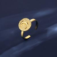 Titanium Steel Finger Ring, Vacuum Ion Plating, fashion jewelry & for woman, golden, 12.3mm [