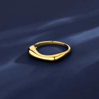 Титан Сталь палец кольцо, титан, вакуумное ионное покрытие, ювелирные изделия моды & разный размер для выбора & Женский, золотой, 4.9mm, продается PC[
