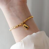 Titan Edelstahl Armband / Armreif, Titanstahl, mit Verlängerungskettchen von 6CM, plattiert, Modeschmuck & für Frau, goldfarben, Länge:ca. 16 cm, verkauft von PC