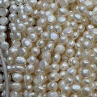 Keshi Cultured Freshwater Pearl Beads, DIY, white, 6-7mm Approx 37 cm 