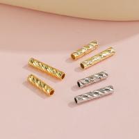 Brass Tube Beads, real gold plated, DIY 