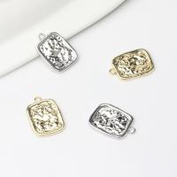 Zinc Alloy Jewelry Pendants, Square, plated, DIY Approx [