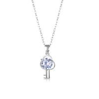 Cubic Zirconia Stainless Steel Necklace, 304 Stainless Steel, with Cubic Zirconia & Brass, with 1.97inch extender chain, fashion jewelry & for woman Approx 15.75 Inch 