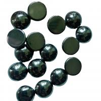 Gemstone Cabochons, Round, DIY, black, 18mm 