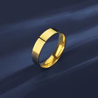 Titanium Steel Finger Ring, Vacuum Plating, fashion jewelry & for woman, gold, 4.5mm [