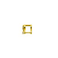 Латунные Держатель кулона Бейл, Латунь, плакированный настоящим золотом, DIY & инкрустированное микро кубического циркония, Золотой, продается PC[