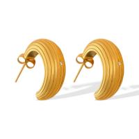 Edelstahl Stud Ohrring, 304 Edelstahl, plattiert, Micro pave Strass & für Frau, keine, verkauft von Paar
