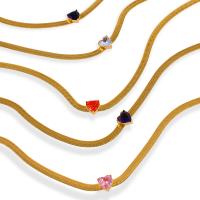 Zirkonia Edelstahl Halskette, 304 Edelstahl, plattiert, Modeschmuck & Micro pave Zirkonia & für Frau, keine, verkauft von PC