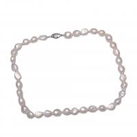 Natural Freshwater Pearl Necklace, Baroque, fashion jewelry & for woman, white, 10-11mm cm 