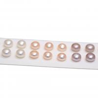 Half Drilled Cultured Freshwater Pearl Beads, Natural & DIY & half-drilled 