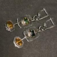 Cubic Zircon (CZ) Drop Earring, Zinc Alloy, with Cubic Zirconia, silver color plated, vintage & fashion jewelry & for woman, mixed colors, 13-45mm 
