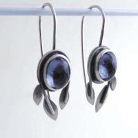 Gemstone Drop Earring, Zinc Alloy, with Kyanite, antique silver color plated, vintage & fashion jewelry & for woman, blue, 13-45mm 